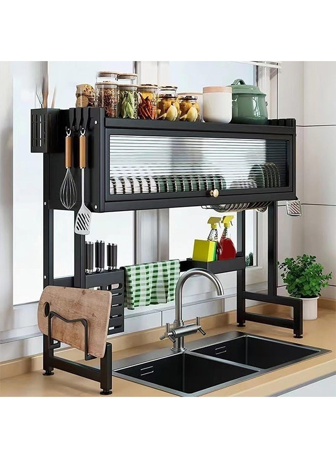 VOGMAX Over-the-sink draining rack, multi-functional kitchen storage rack, over-the-sink draining rack, creating a tidy kitchen with a draining rack for the sink - Image 1